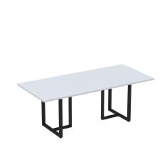 Mesa de Reunião Retangular 200x90cm MR2000P25TUB Cinza/Preto