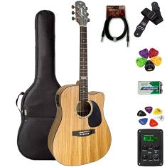 Violão Giannini Folk Aço Gf1D Natural Zebra  Zw  + Kit4I