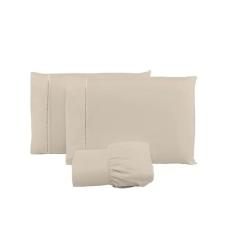 Jogo Lençol Casal Padrão Cama Box 3 Peças Percal 200 Fios Promoção - R