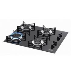 Cooktop a Gás 4 Bocas Vidro Preto Fischer Bivolt 1519-5713