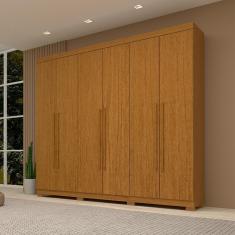 Guarda Roupa Casal Itália 6 Portas Linhamobília Cinamomo