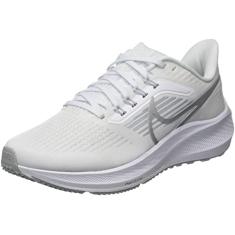 NIKE Tênis feminino Air Zoom Pegasus 39, Platina pura prata metálica branca, 6.5 UK