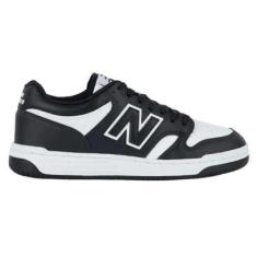 TENIS NEW BALANCE 480 LOW MASCULINO-PRETO/BRANCO-Masculino