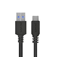 CABO PARA CELULAR SMARTPHONE USB TIPO C PARA USB A 3.0 1 METRO PRETO - P3UACP-1 - PCYES