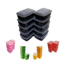 Potes Herméticos De Plástico Para Alimentos Kit C/50 1000ml Coloridos