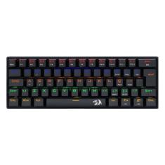Teclado Mecânico Gamer Redragon Lakshmi, LED Rainbow, Switch Red, ABNT2, Preto