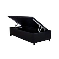 Cama Box Baú Solteiro Universal Courano Black (88x188x35) - Costa Rica