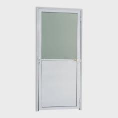 Porta de Alumínio Lambri e Vidro 210x80cm com Vidro Boreal Super Brimak