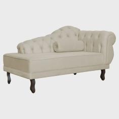 Recamier Larissa Lado Esquerdo 1,50 cm Veludo Bege - Montanaris Decor