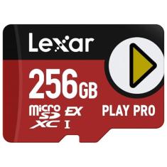 Lexar Play PRO Cartão microSD Express de 256 GB, vídeo Full-HD e 4K, até 900 MB/s de leitura, até 600 MB/s de gravação, para Nintendo-Switch, dispositivos de jogos portáteis Steam Deck