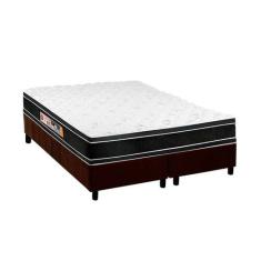 Cama Box Queen: Colchão Espuma Castor D33 Black e White Double Face + 