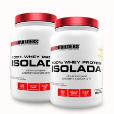 Kit 2x 100% Whey Protein Isolada 900g - Bodybuilders-Unissex