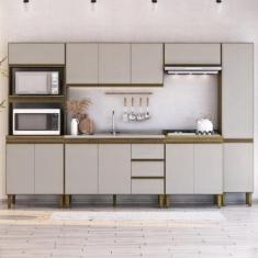 Cozinha Modulada 6 Peças 2 Aéreos 2 Balcões 1 Torre Quente 1 Paneleiro