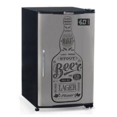 Cervejeira Gelopar Frost Free 112 Litros Porta Cega Adesivada Inox e Preta 110V GRBA-120 GW