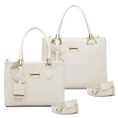 Kit 2 Bolsas Feminina Transversal Ombro Alça Removível