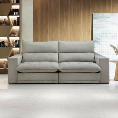 Sofá 4 Lugares Martinho Retrátil 20585 Boucle Gelo - Celflex