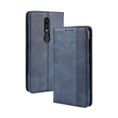 Capa para Nokia 4.2, capa flip carteira com suporte de couro para Nokia 4.2, capa magnética retrô, capa de telefone carteira com compartimentos para cartões