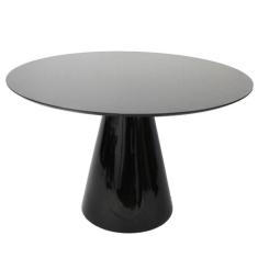 Mesa de Jantar Cone 130 cm Base Preta - Outros, Laca Preta