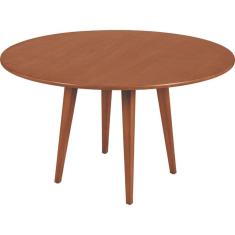 Mesa Redonda Tramontina London Em Madeira Tauarí Com Acabamento Envernizado Amêndoa 1,3 M