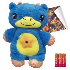 Brinquedo Urso Pelúcia Projetor Estrelas Unicórnio Azul