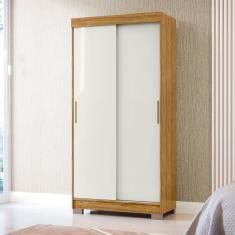 Guarda Roupa Solteiro 2 Portas 2 Gavetas Antares Marrocos Off White