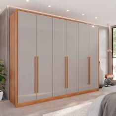 Guarda Roupa 6 Portas 1 Gaveta Anápolis 100% Mdf Cinamomo Off White