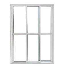 Porta de Alumínio Sacada 3 Folhas Móveis Branco Linha 25 Com Fechadura