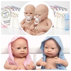 Boneca Reborn Gemeos Lindos Baby Alive Grande Com Enxoval - Cegonha Re