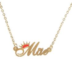 Colar Presente Mãe Amor Eterno Folheado A Ouro 18k