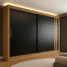 Guarda Roupa Casal 2 Portas de Correr 4 Gavetas Seul MX Móveis