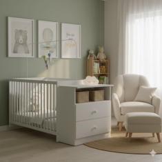 Berço Grade Fixa 3 Níveis de Altura Multimóveis - Meu Bebê 2870.010