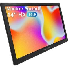 TV Portátil Digital LED 14 HD Tomate MTM1410 com USB HDMI AV Bivolt Co