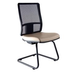 Cadeira Diretor Com Encosto Tela Mesh Web Design Bege