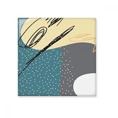 Adesivo brilhante de azulejo de cerâmica com padrão de arte de plantas abstratas de estrelas