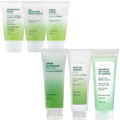 Kit Skin Care Esfoliante Clareador Noturno Diurno Sabonete
