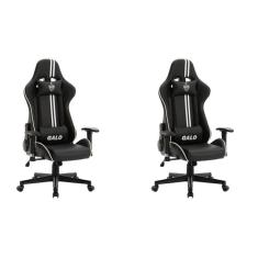 Kit 2 Cadeiras Gamer Atlético Mineiro Cam 3318 Espresso Móveis Preto