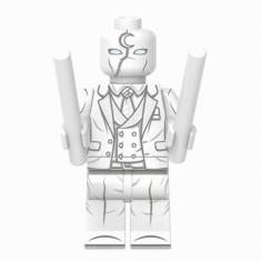 Boneco Blocos De Montar Cavaleiro Da Lua White Suit