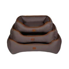 Cama Urban Puppy Retangular Confort Sarja Lisa Cinza para Cães e Gatos
