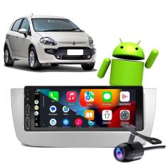 Kit Multimidia Carplay Linea Punto 2013-2017 1 Din Bluetooth + Moldura