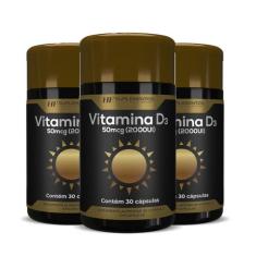 3x vitamina d3 2000ui 30caps premium hf suplements