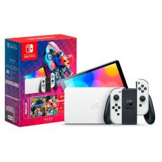 Console Nintendo Switch OLED 64GB Edição Mario Kart 8 Deluxe Com 3 mes