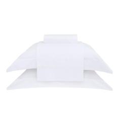 Buddemeyer Jogo de Cama King Cetim 300 Fios Damask Stripes 100% Algodão Penteado Branco 4 peças