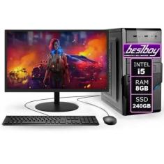 Computador Completo Intel Core I5 8gb de Ram Ssd 240gb Monitor Led 19"