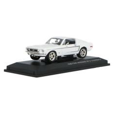 Miniatura Ford Mustang GT 1968 Escala 1/43 Branco Lucky, Branco