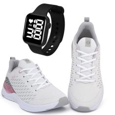 Kit Tênis Esportivo It Shoes Feminino + Relógio Digital-Feminino