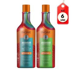 Kit C/06 Inoar Bombar Kit Shampoo + Condicionador 1 L