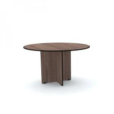 Mesa reunião Redonda Maxxi MX1000 Pandin Móveis Preto/Walnut
