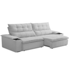 Sofá Retrátil Reclinável Para Sala de Estar Living 250cm Ártico F04 Bo