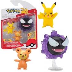 Bonecos - Pokemon Battle - Pikachu - Teddiursa - Gastly SUNNY BRINQUEDOS
