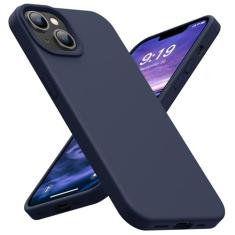OuXul Capa para iPhone 14, iPhone 13, à prova de choque, de silicone líquido, capa protetora para celular com forro de microfibra macio antiarranhões, capa ultrafina com proteção contra quedas de 6,1